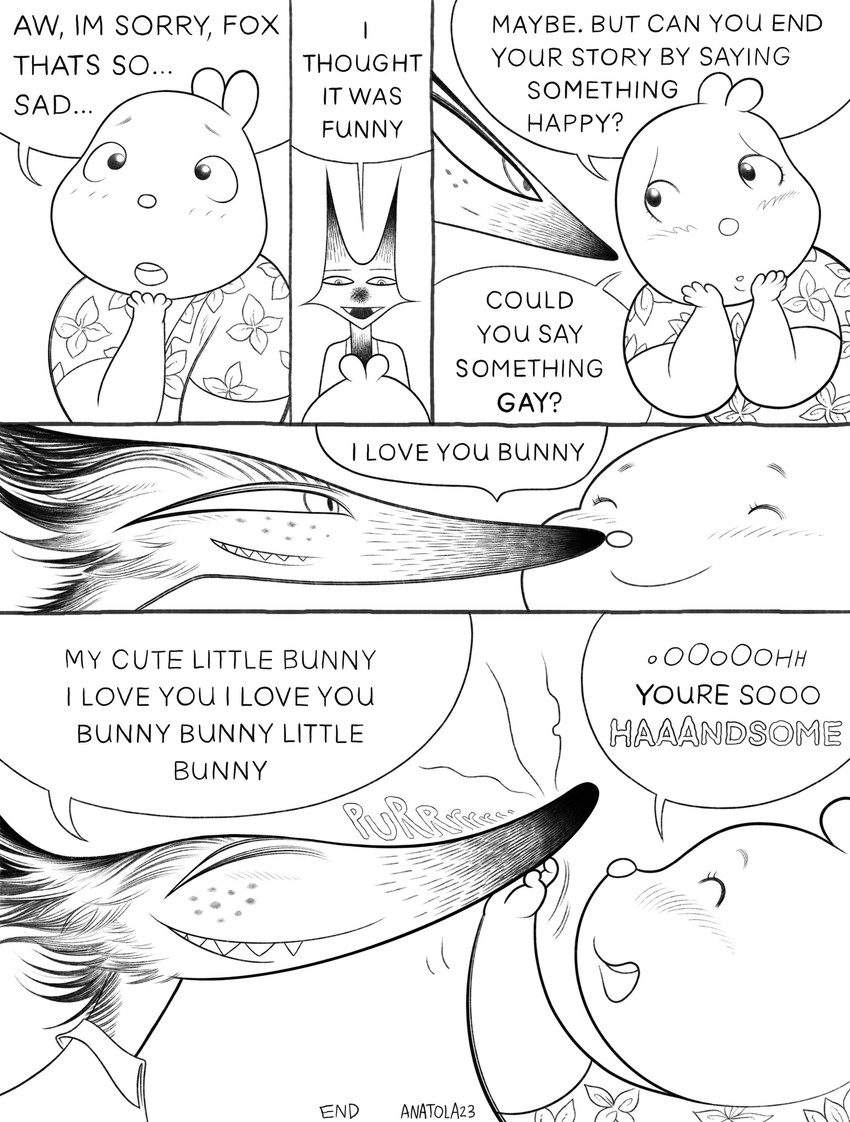 bunny and fox created by anatola howard (maroonracoon)