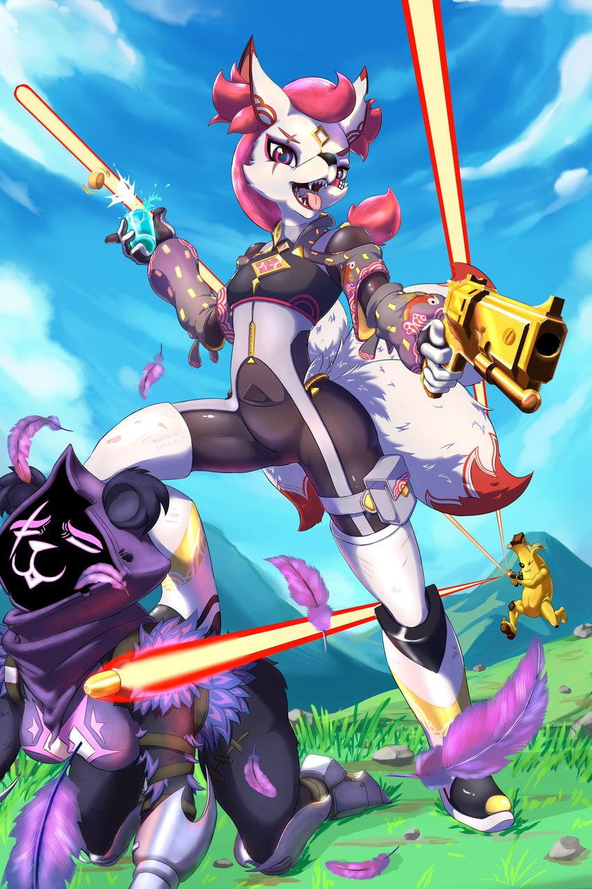 kimiko five-tails, peely, and raven team leader (epic games and etc) created by mooncat8989