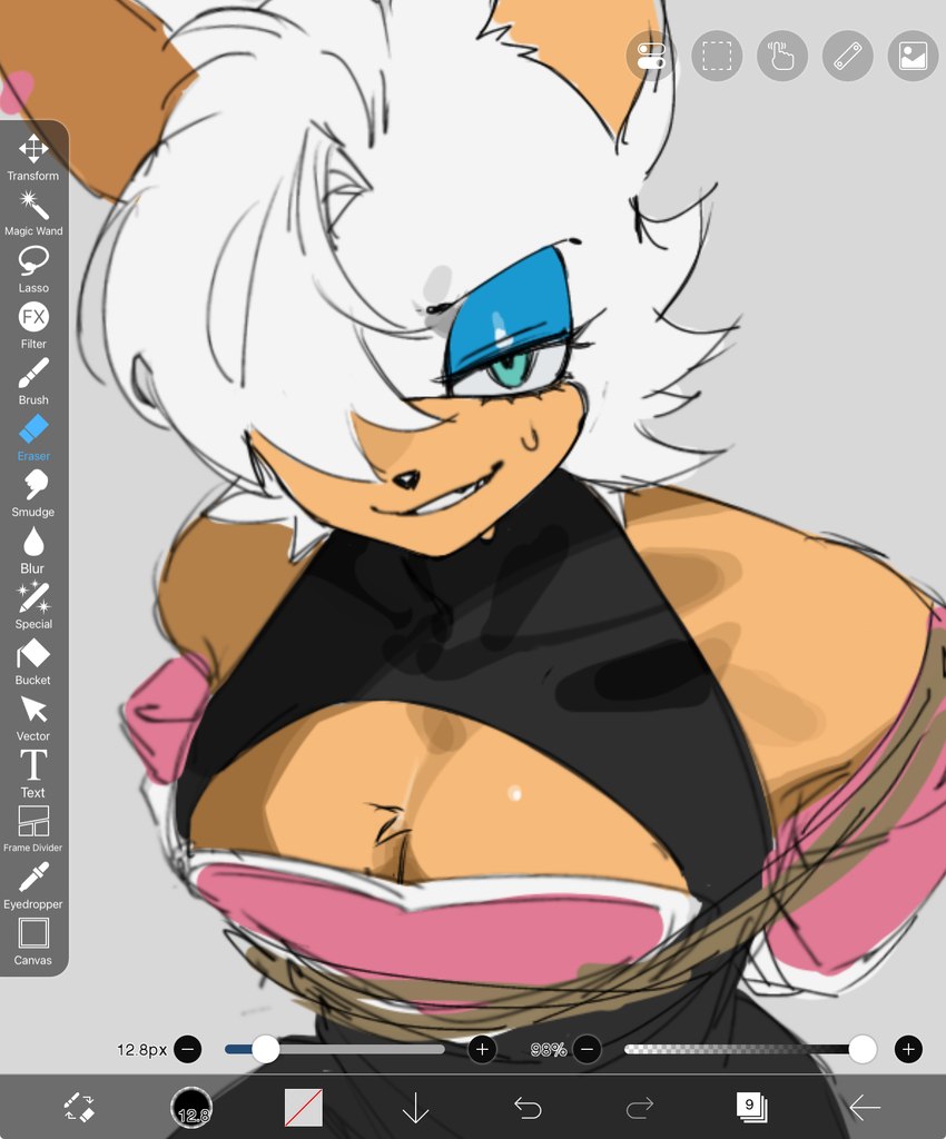 rogue the bat and rouge the bat (sonic the hedgehog (series) and etc) created by fruitcrunchi
