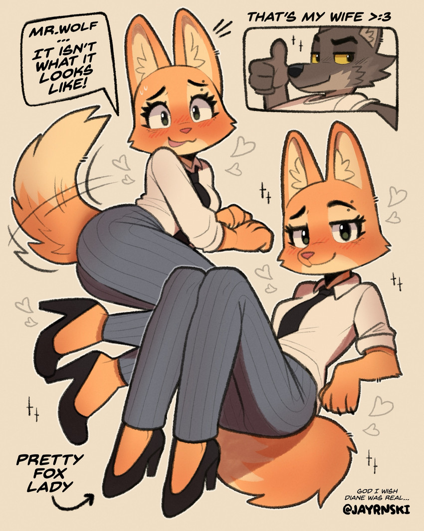 diane foxington and mr. wolf (the bad guys and etc) created by jayrnski