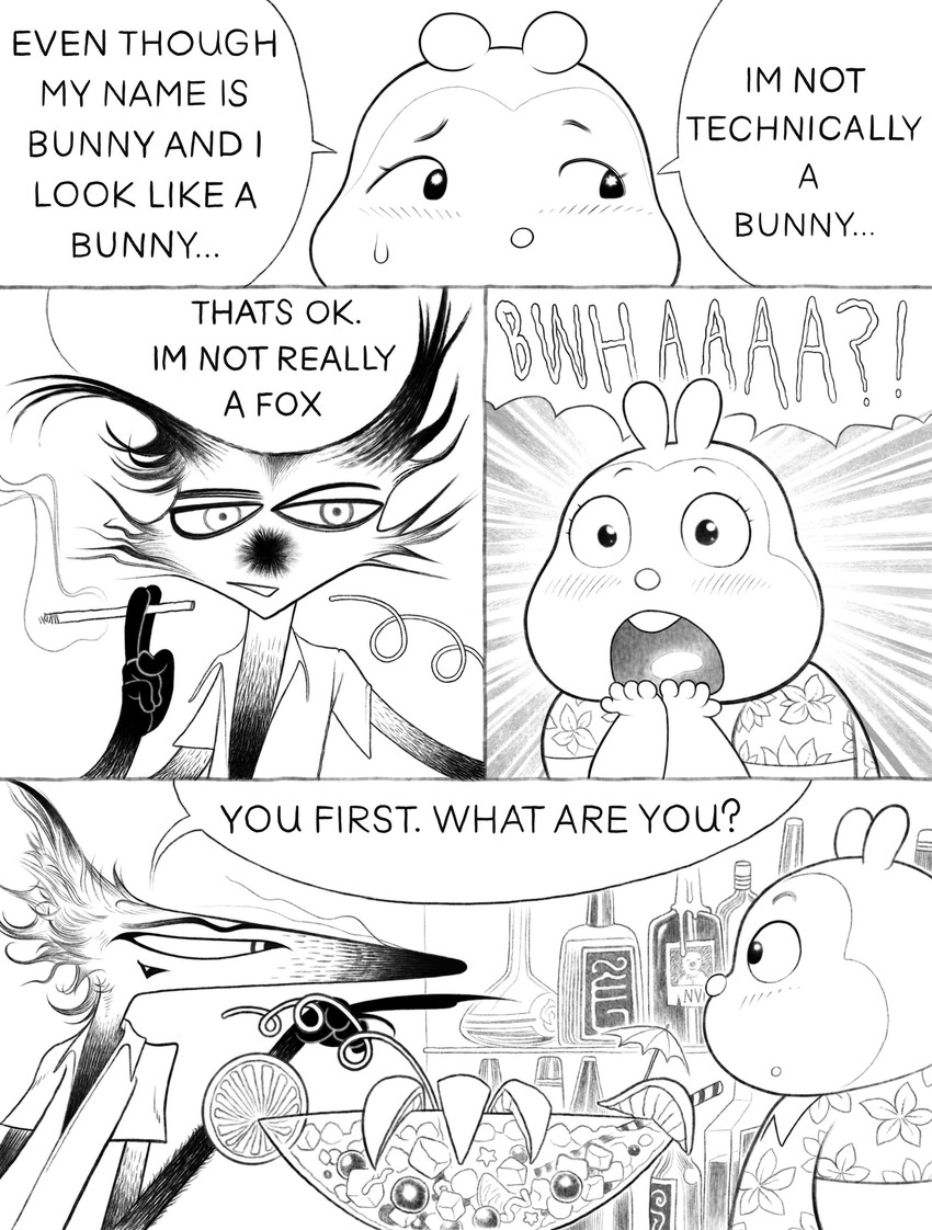 bunny and fox created by anatola howard (maroonracoon)