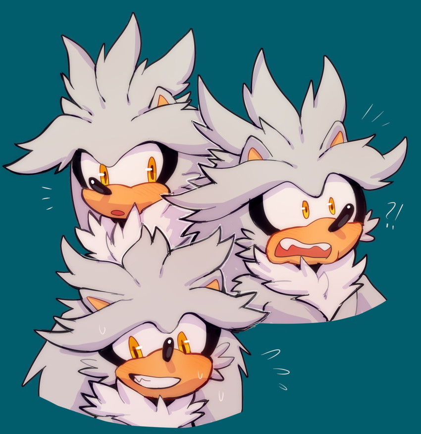 silver the hedgehog (sonic the hedgehog (series) and etc) created by bongwater777