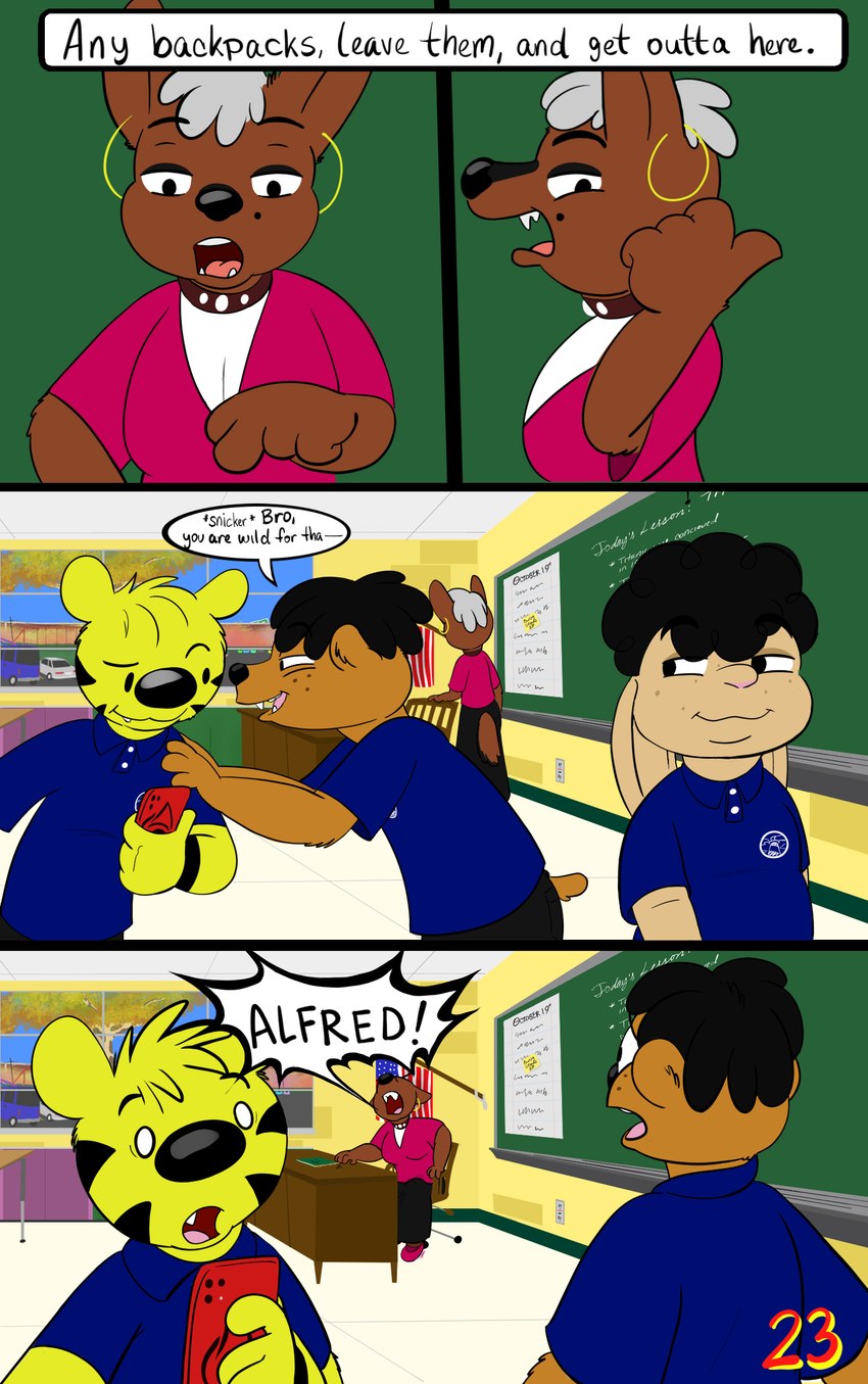 alfred tiger, michael williamson, terra tiggs, and willie munk (tradcartoons studios and etc) created by calvin bowling