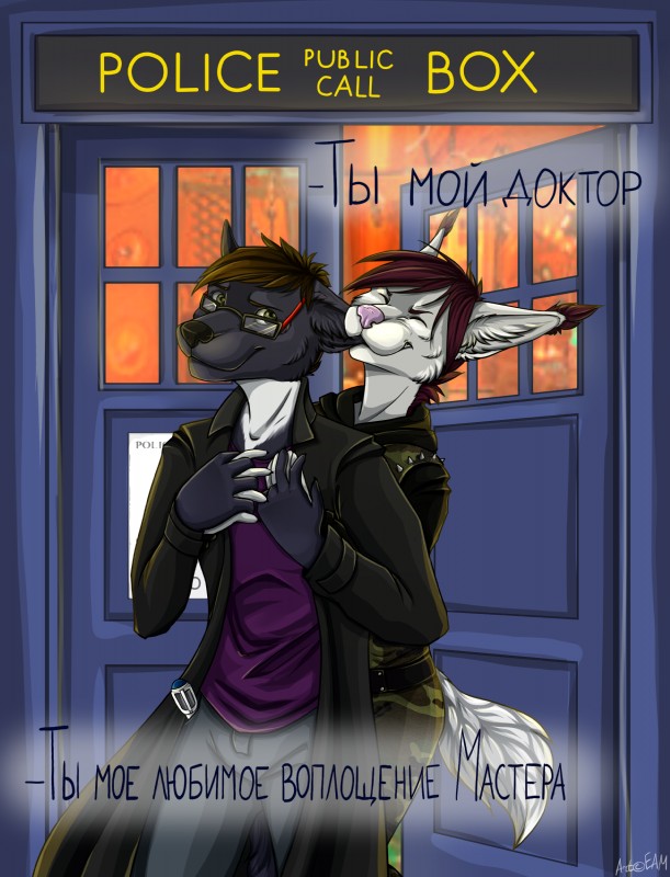 ninth doctor, tardis, the doctor, and the master (british broadcasting corporation and etc) created by gmerk