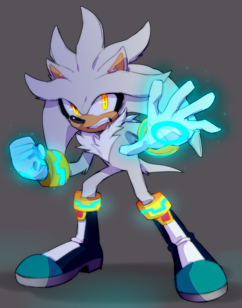silver the hedgehog (sonic the hedgehog (series) and etc) created by bongwater777