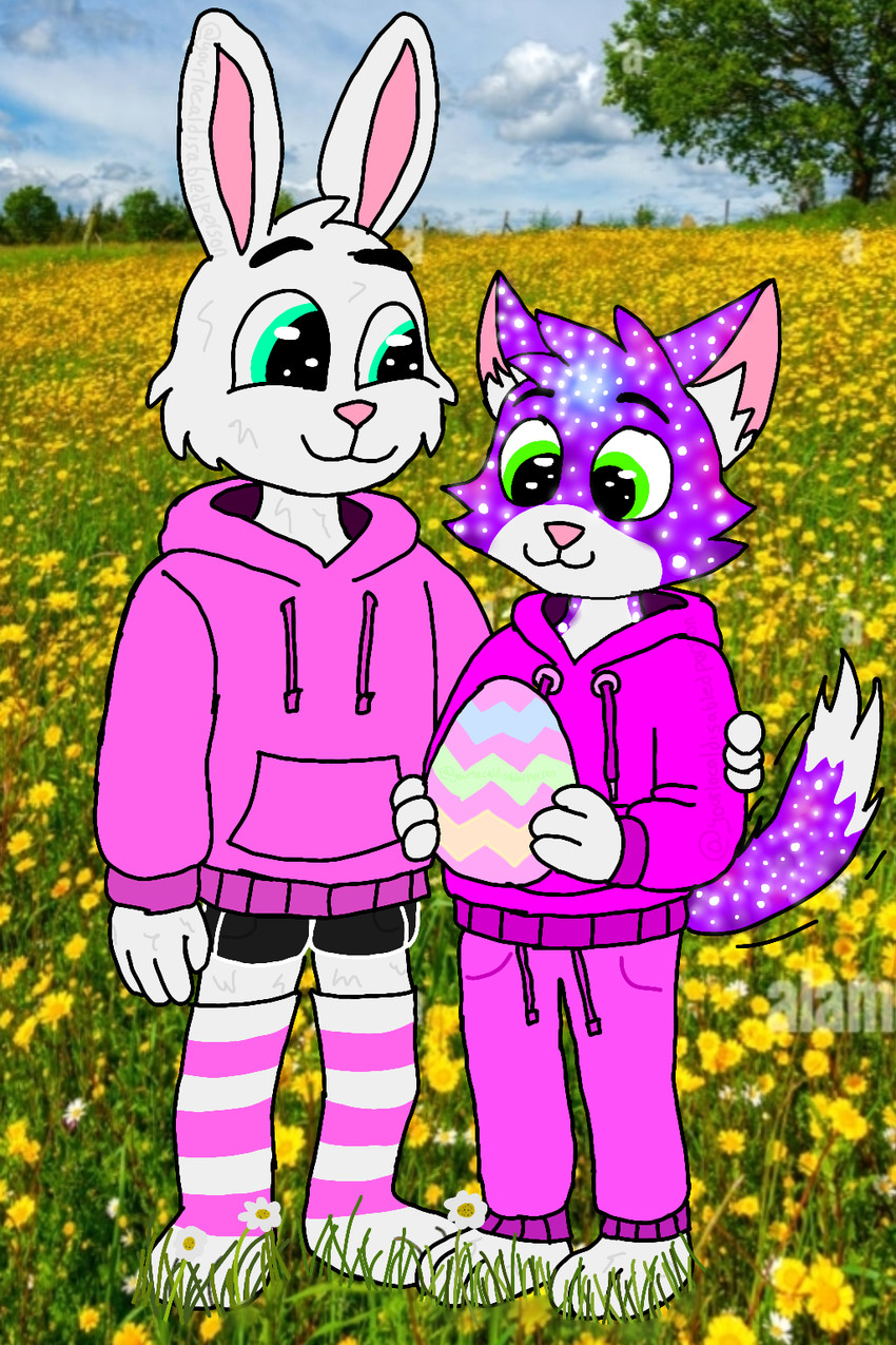 easter bunny and nova (easter) created by gold mine0