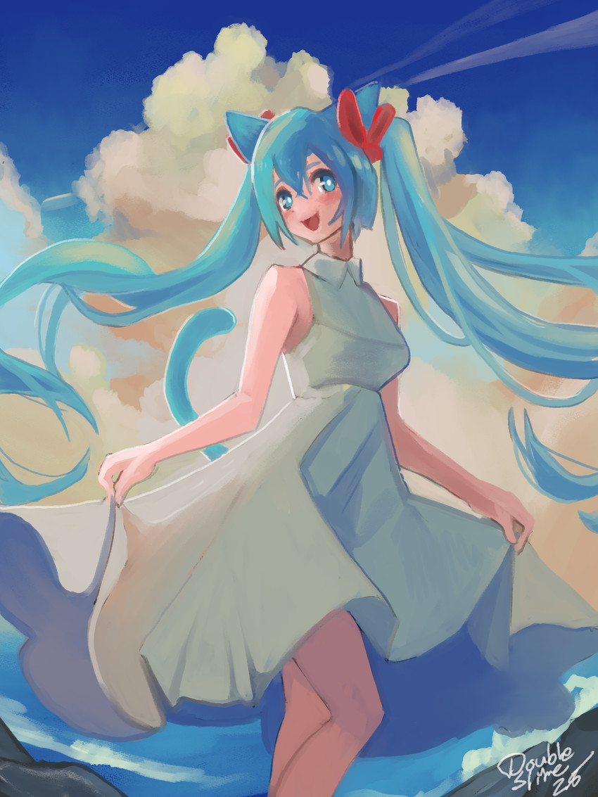 hatsune miku (vocaloid) created by double slime