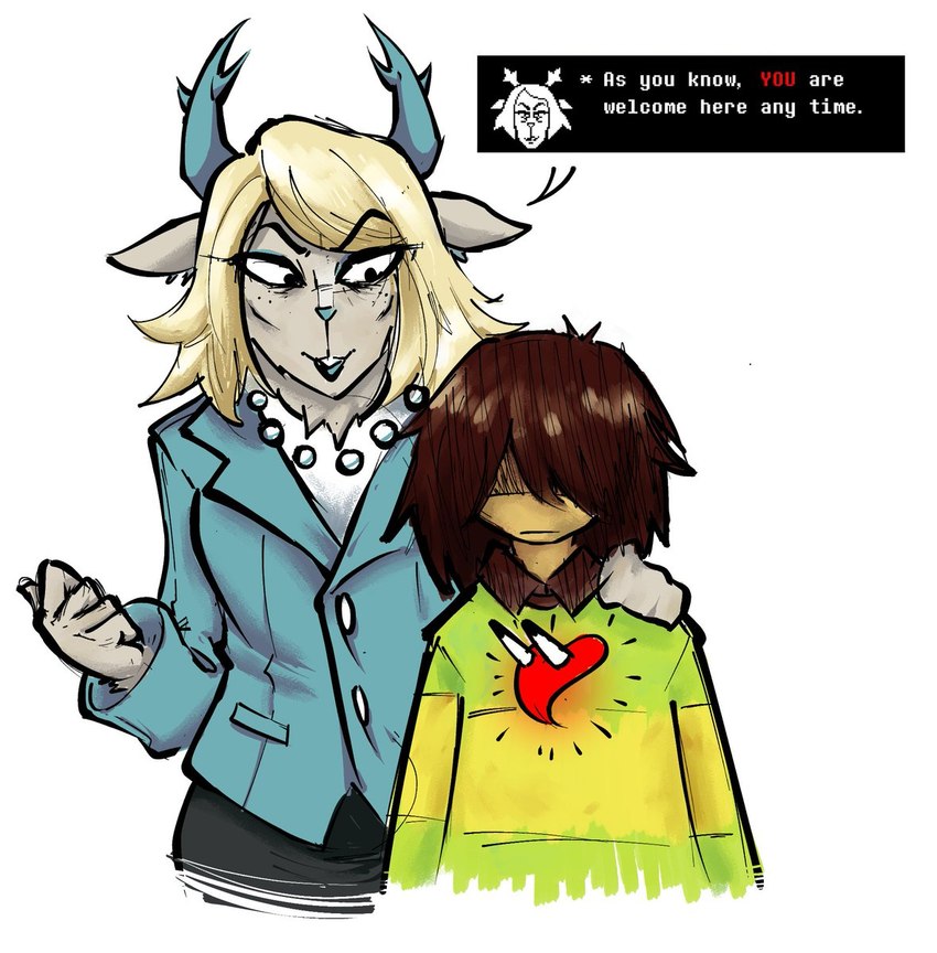 carol holiday and kris (undertale (series) and etc) created by coldramen18