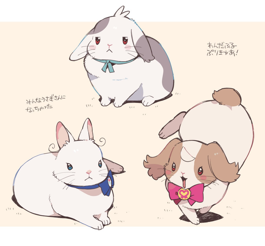komugi and yuki (wonderful precure! and etc) created by ichthy0stega