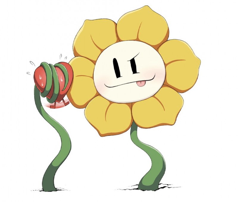flowey the flower (undertale (series) and etc) created by shell ut