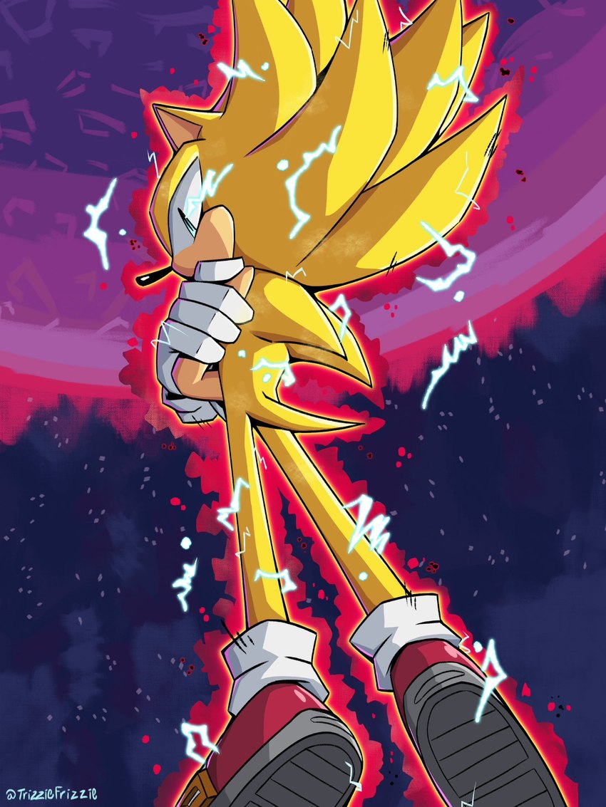 sonic the hedgehog, starfall super sonic, and super sonic (sonic the hedgehog (series) and etc) created by trizziefrizzie