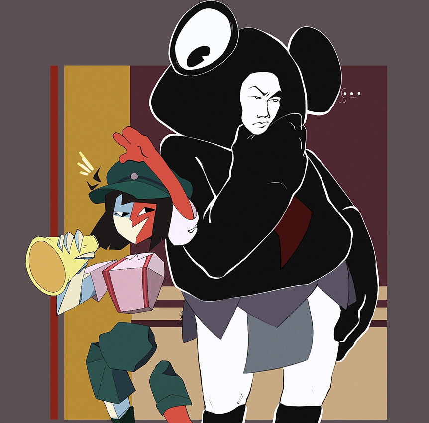 ena and froggy (ena: dream bbq and etc) created by heckinrissa