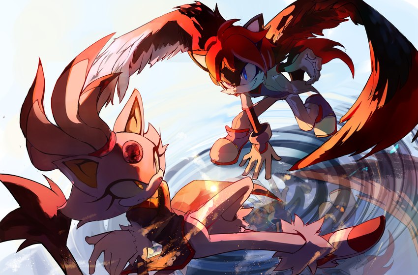 blaze the cat, fan character, and xion archaeus (sonic the hedgehog (series) and etc) created by 2bepsi and blazykun