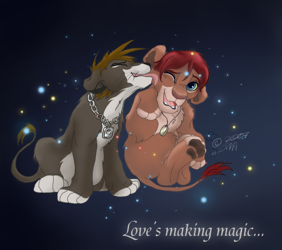 kairi, lion sora, and sora (kingdom hearts and etc) created by black kitty