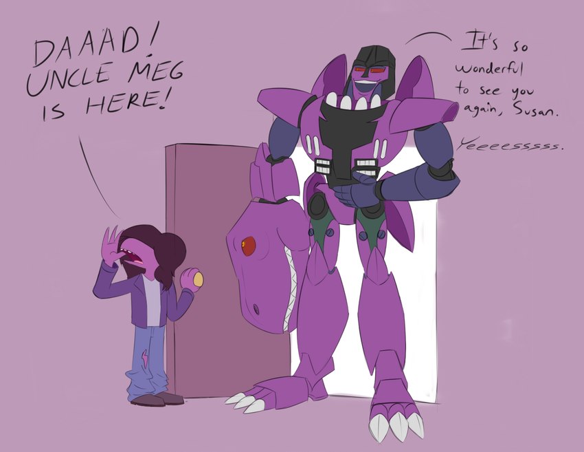 megatron and susie (transformers: beast wars and etc) created by robotgloveart (artist)