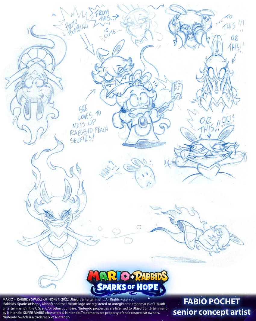 midnite and rabbid peach (mario plus rabbids kingdom battle and etc) created by fabio pochet