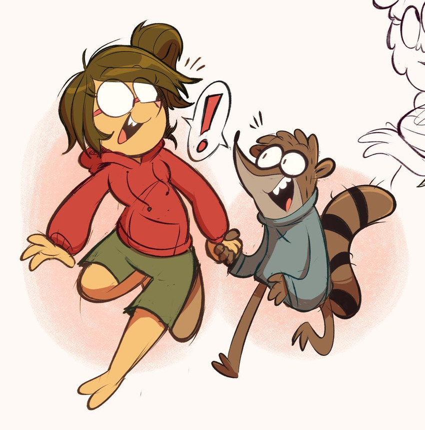 eileen roberts and rigby (cartoon network and etc) created by pest0sauce