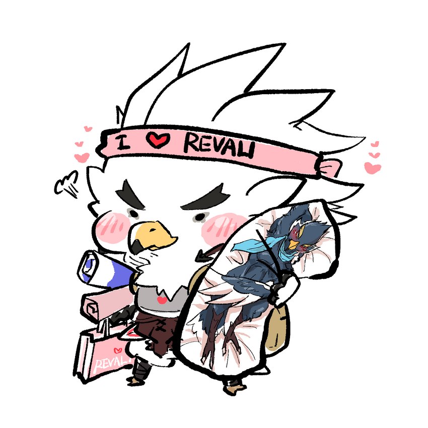 revali and teba (the legend of zelda and etc) created by ryeono kemo