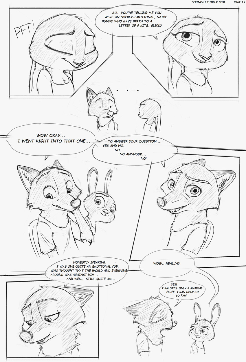 judy hopps and nick wilde (zootopia and etc) created by sprinkah