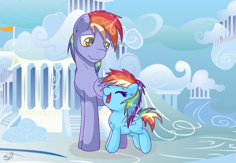 rainbow blaze and rainbow dash (friendship is magic and etc) created by sprinklespegasister