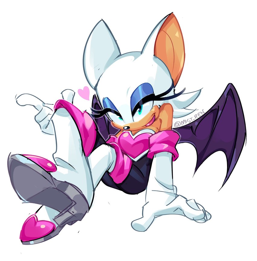 rouge the bat (sonic the hedgehog (series) and etc) created by mistrenn