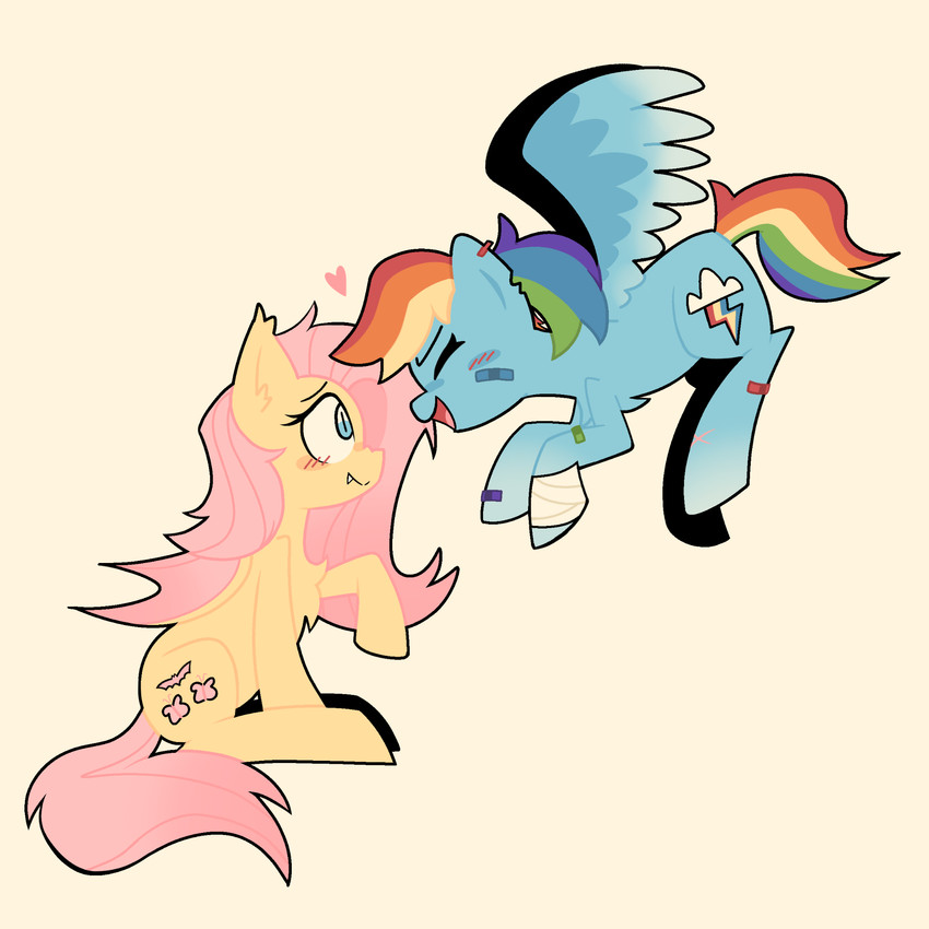 flutterbat, fluttershy, and rainbow dash (friendship is magic and etc) created by charmallows