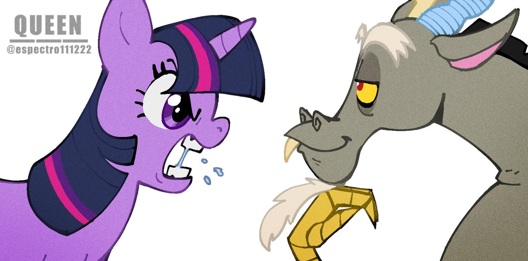 discord and twilight sparkle (friendship is magic and etc) created by espectro111222