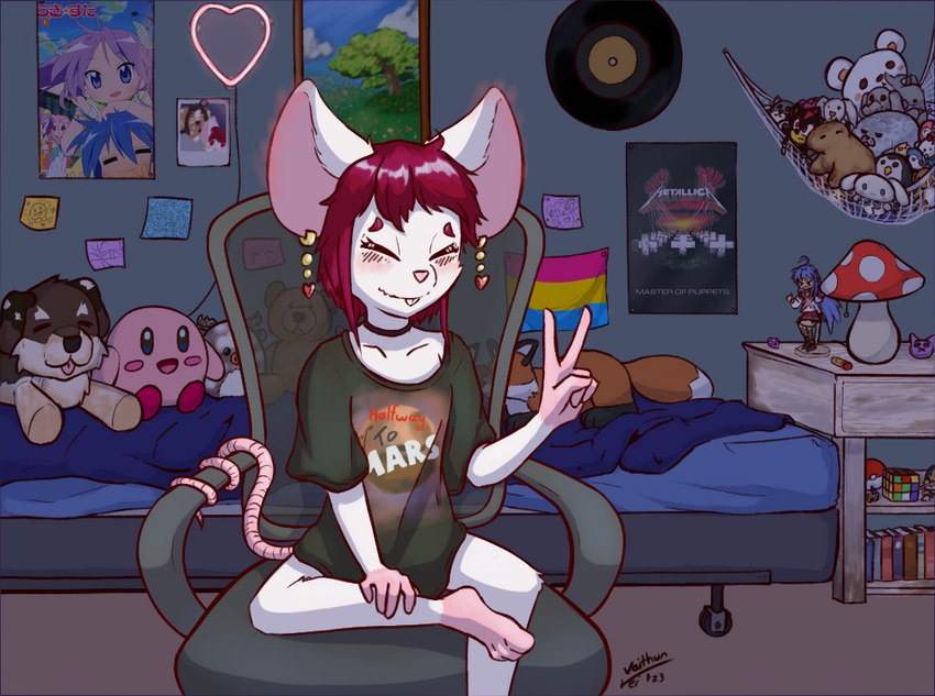 cinnamon, kagami hiiragi, kirby, konata izumi, and shadow the hedgehog (sonic the hedgehog (series) and etc) created by vaithun