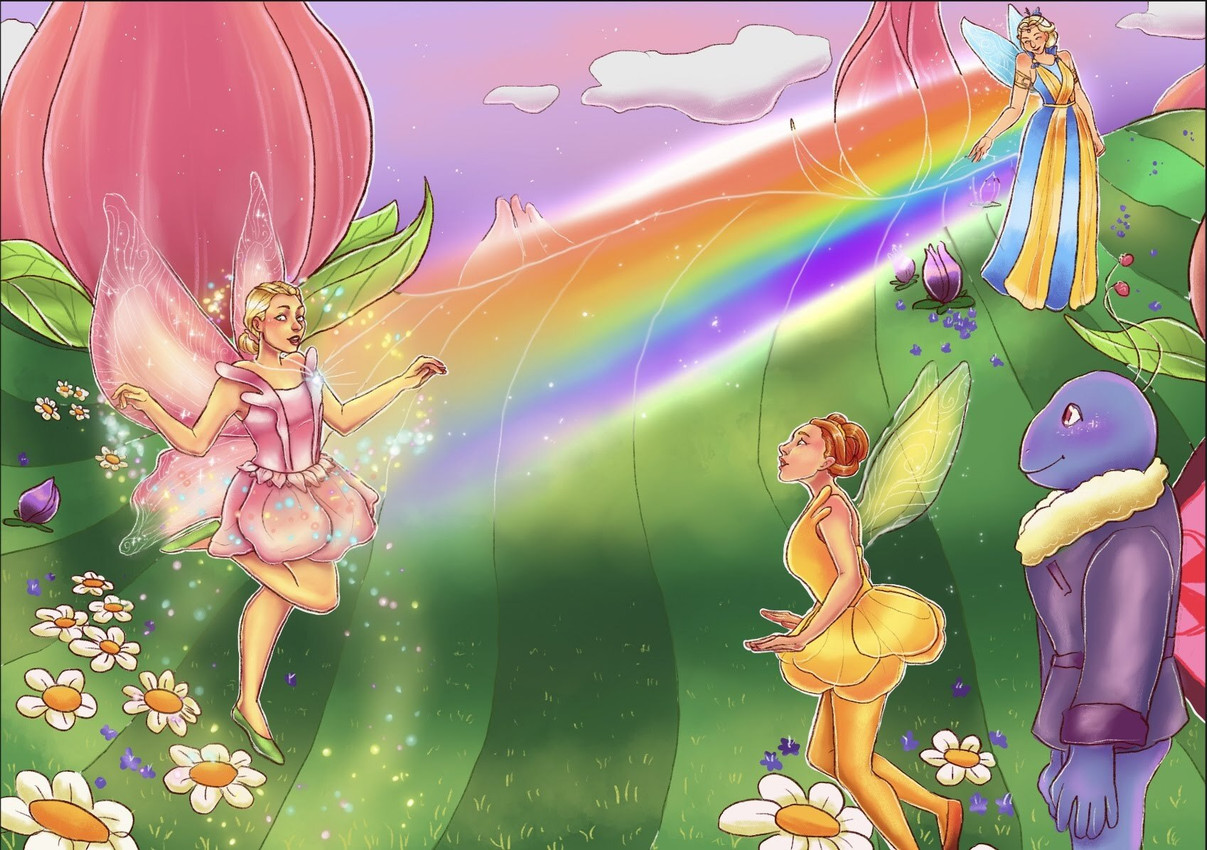 dandelion, elina, enchantress, and hue (barbie (animated film series) and etc) created by woolblossoms