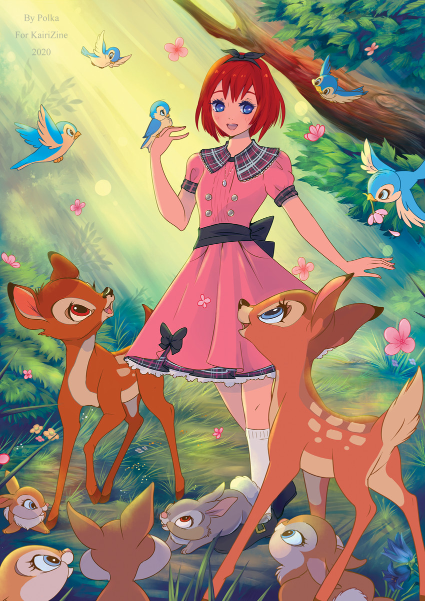bambi, faline, kairi, thumper's sister, and thumper (kingdom hearts and etc) created by black kitty