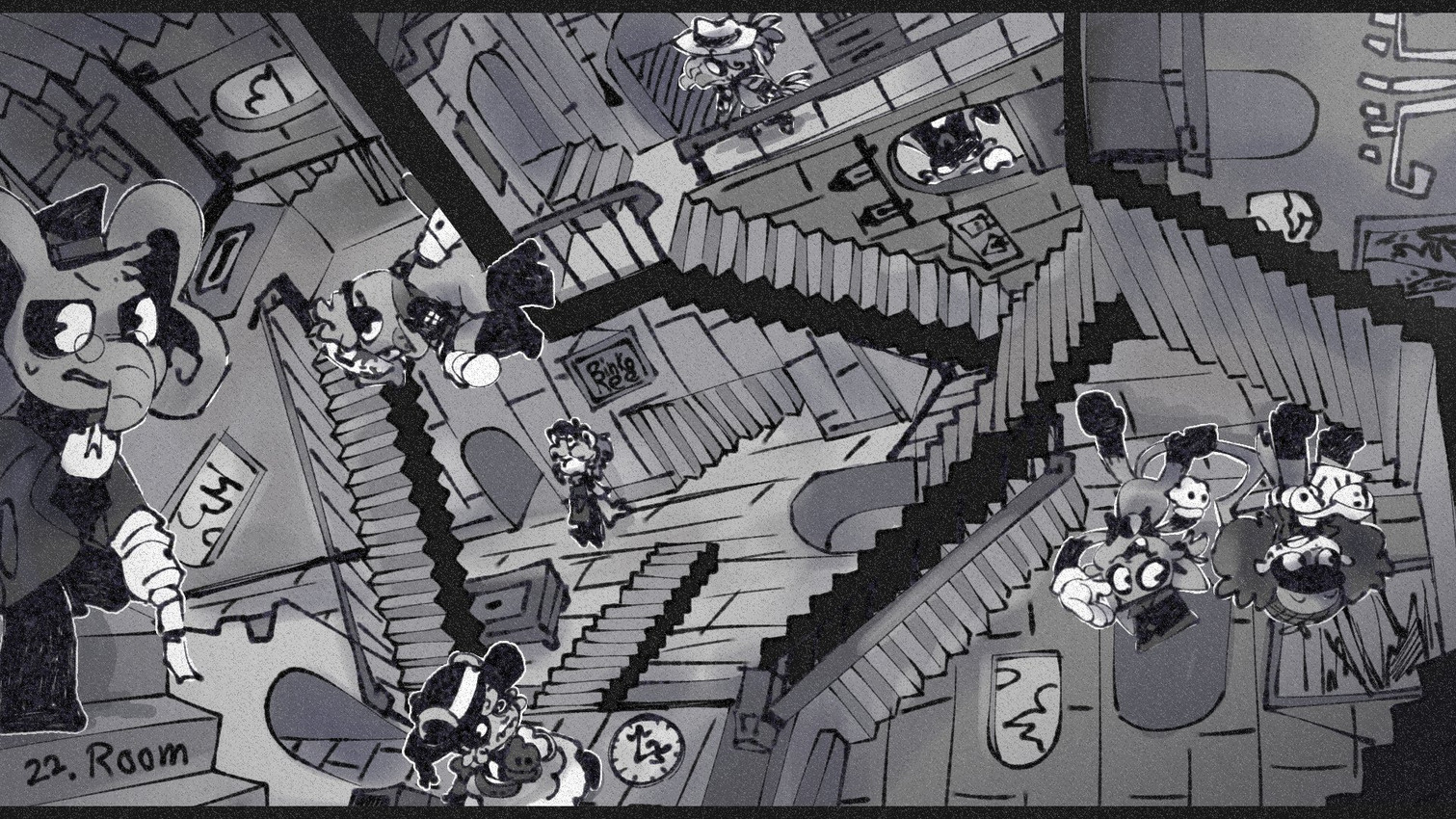 catnap, dogday, bubba bubbaphant, bobby bearhug, kickinchicken, and etc (escheresque (genre) and etc) created by rinkoree