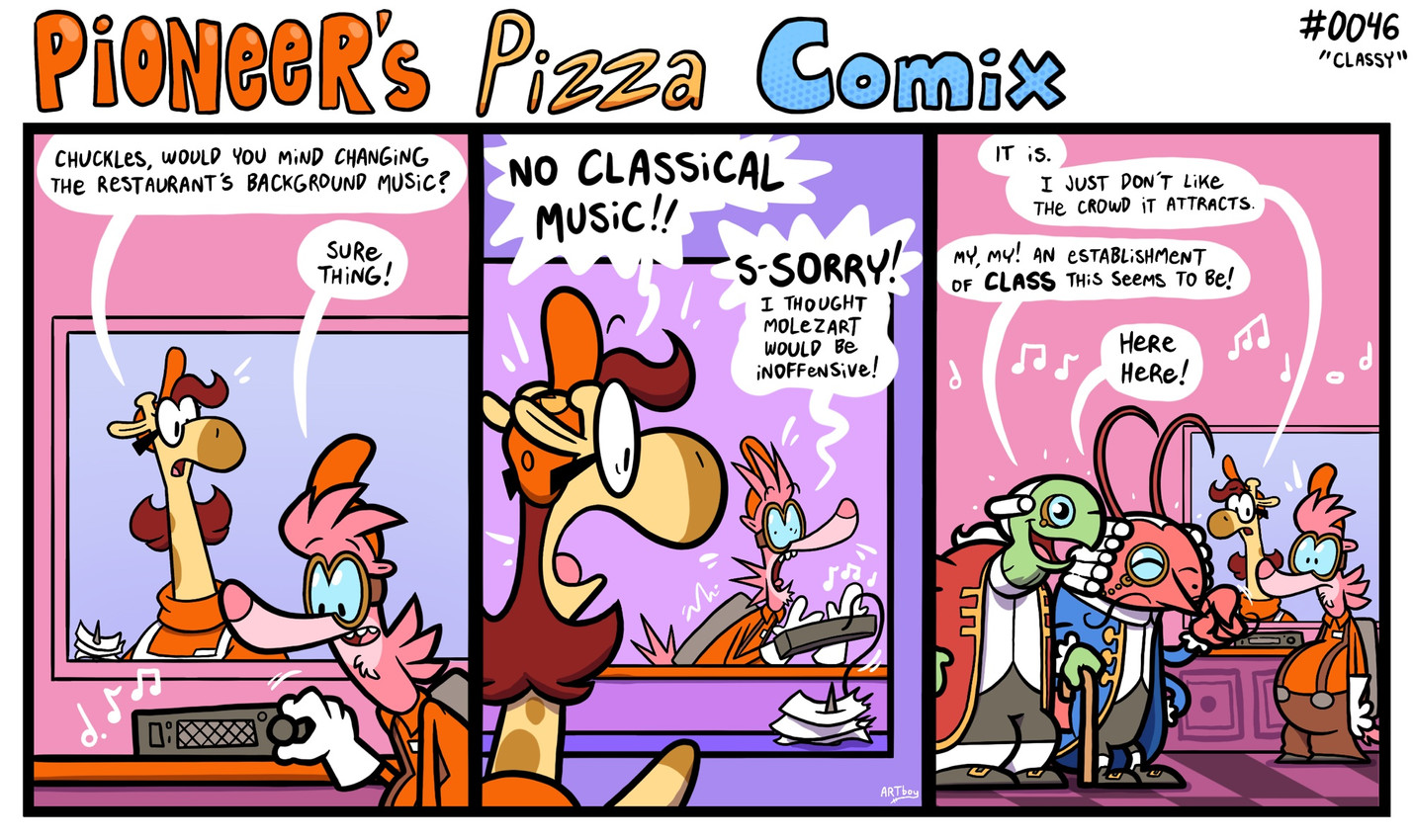chuckles panglin and gustava collolungo (pioneer's pizza) created by anotherartboy