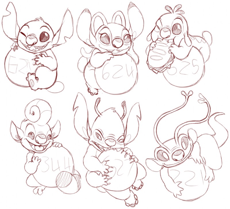 reuben, sparky, stitch, angel, dupe, and etc (lilo and stitch and etc) created by angoraram and third-party edit
