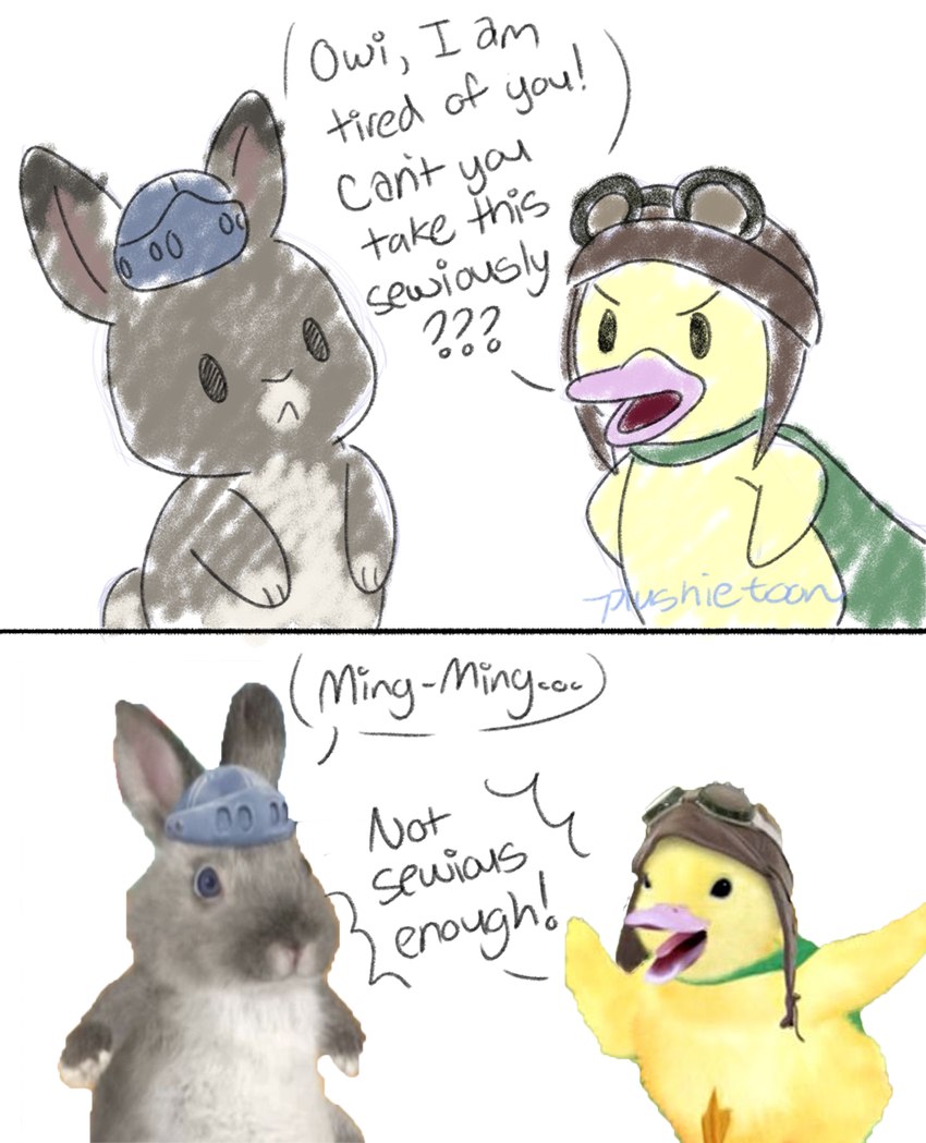 ming-ming duckling and ollie (too serious and etc) created by plushietoon
