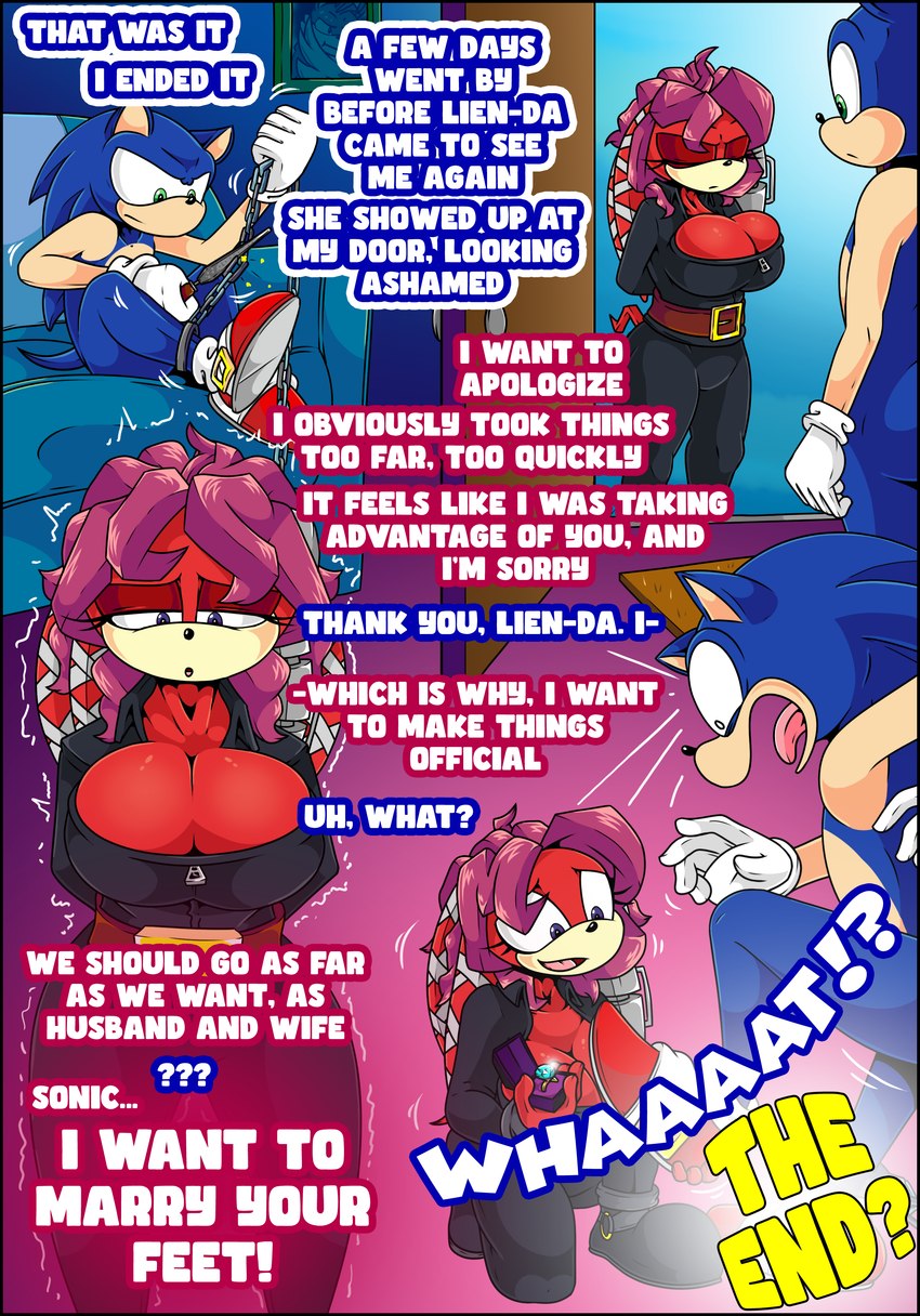 lien-da and sonic the hedgehog (sonic the hedgehog (archie) and etc) created by tinydevilhorns