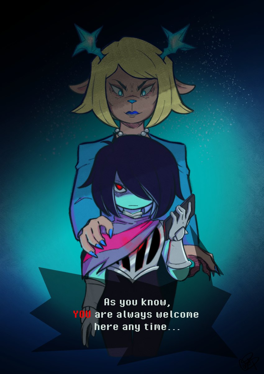 carol holiday and kris (undertale (series) and etc) created by dryad-druid