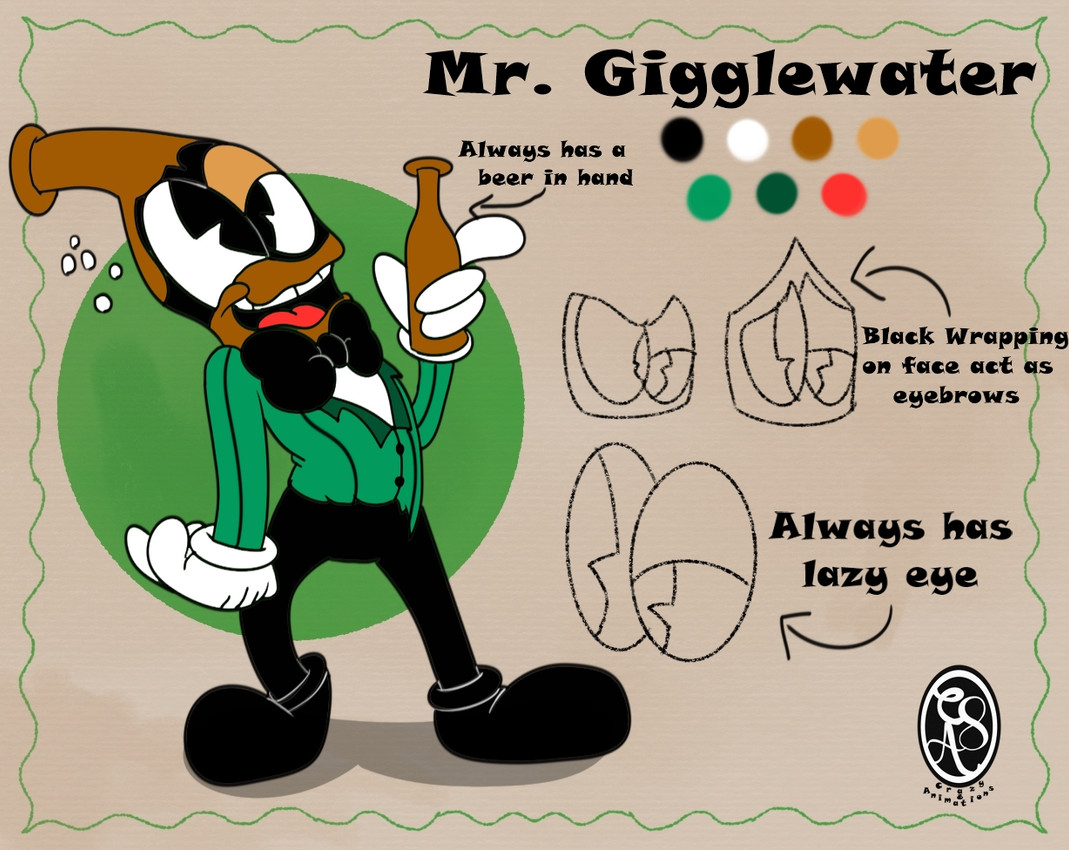 mr gigglewater created by crazy 8 animations