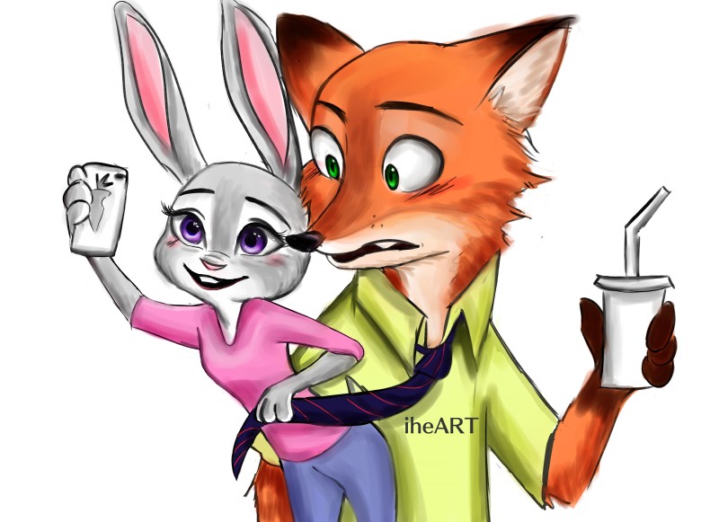 judy hopps and nick wilde (zootopia and etc) created by iheart7968