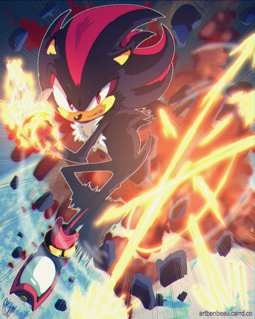 shadow the hedgehog (sonic the hedgehog (series) and etc) created by benbeau