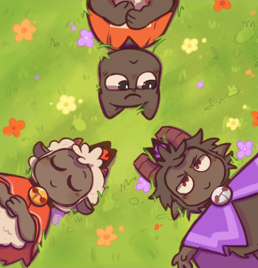 goat, lamb, and narinder (massive monster (studio) and etc) created by cupsiie