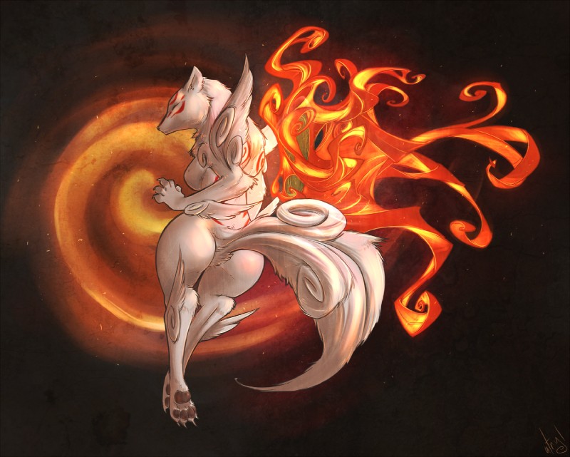 amaterasu (okami (capcom) and etc) created by atryl