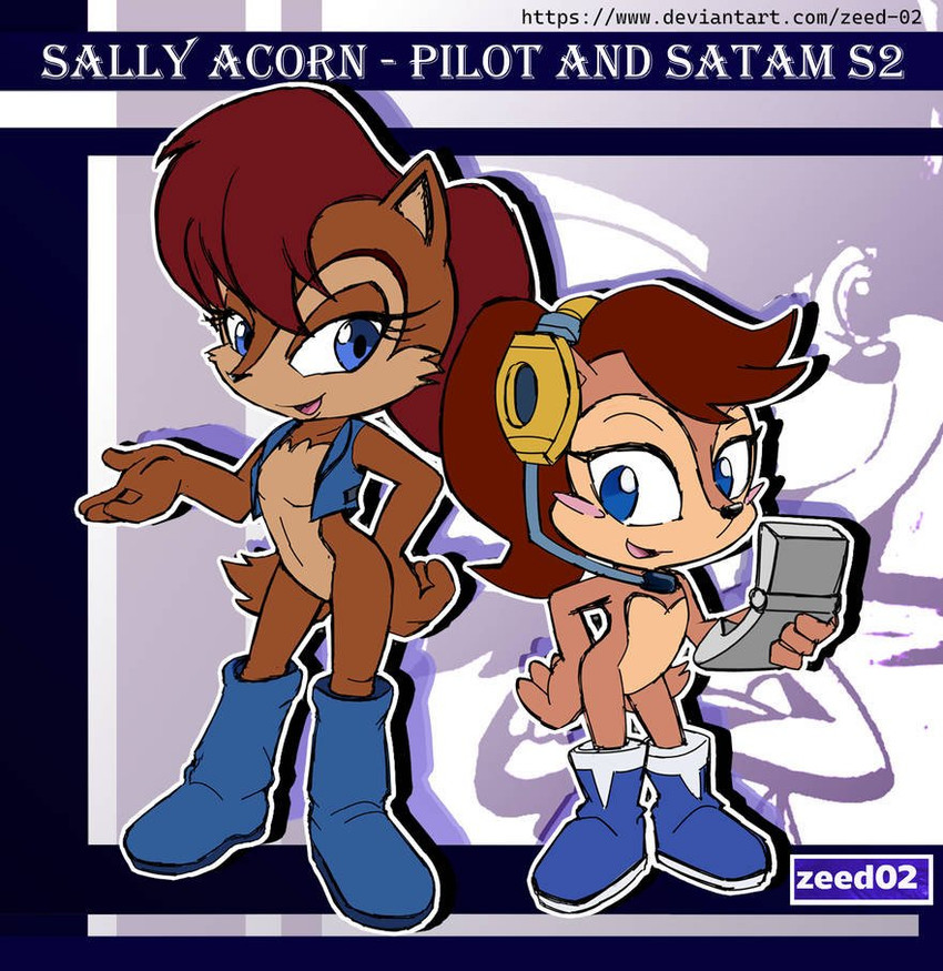sally acorn (sonic the hedgehog (series) and etc) created by ken kinoshita and zeed 02