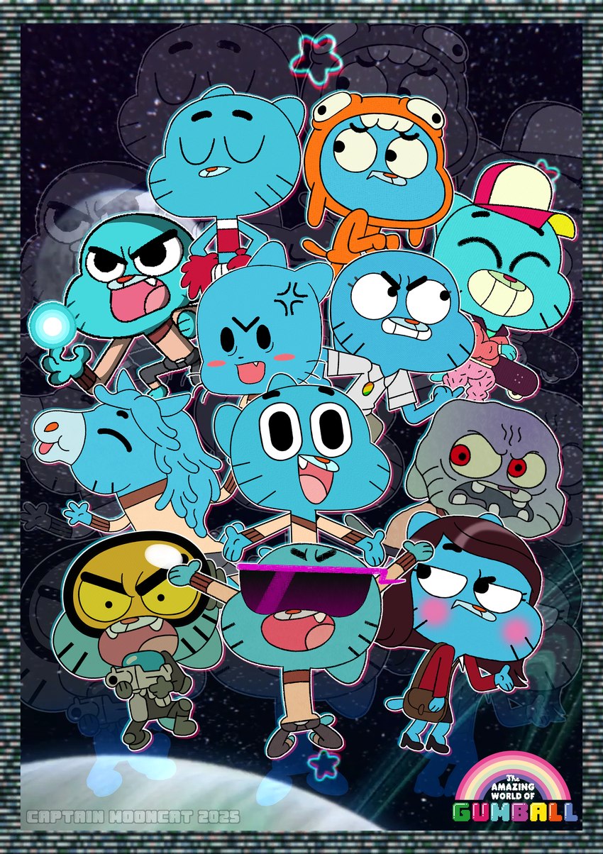 carrie krueger, darwin watterson, and gumball watterson (the amazing world of gumball and etc) created by captain mooncat