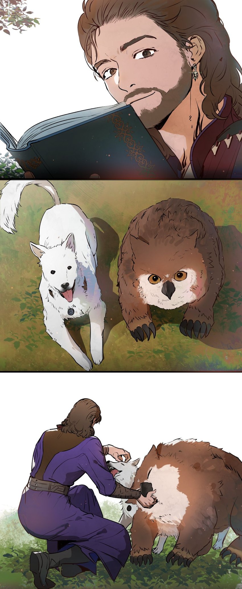 gale, owlbear cub, and scratch (dungeons and dragons and etc) created by ynxbpwifpl42745