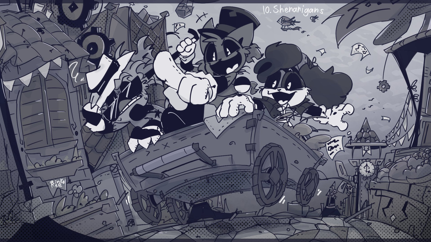 catnap, dogday, and kickinchicken (mob entertainment and etc) created by rinkoree