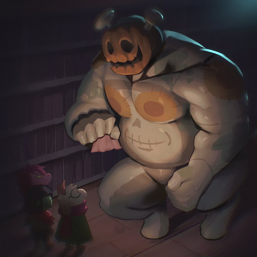 jackenstein, kris, ralsei, and susie (undertale (series) and etc) created by huzzhuz