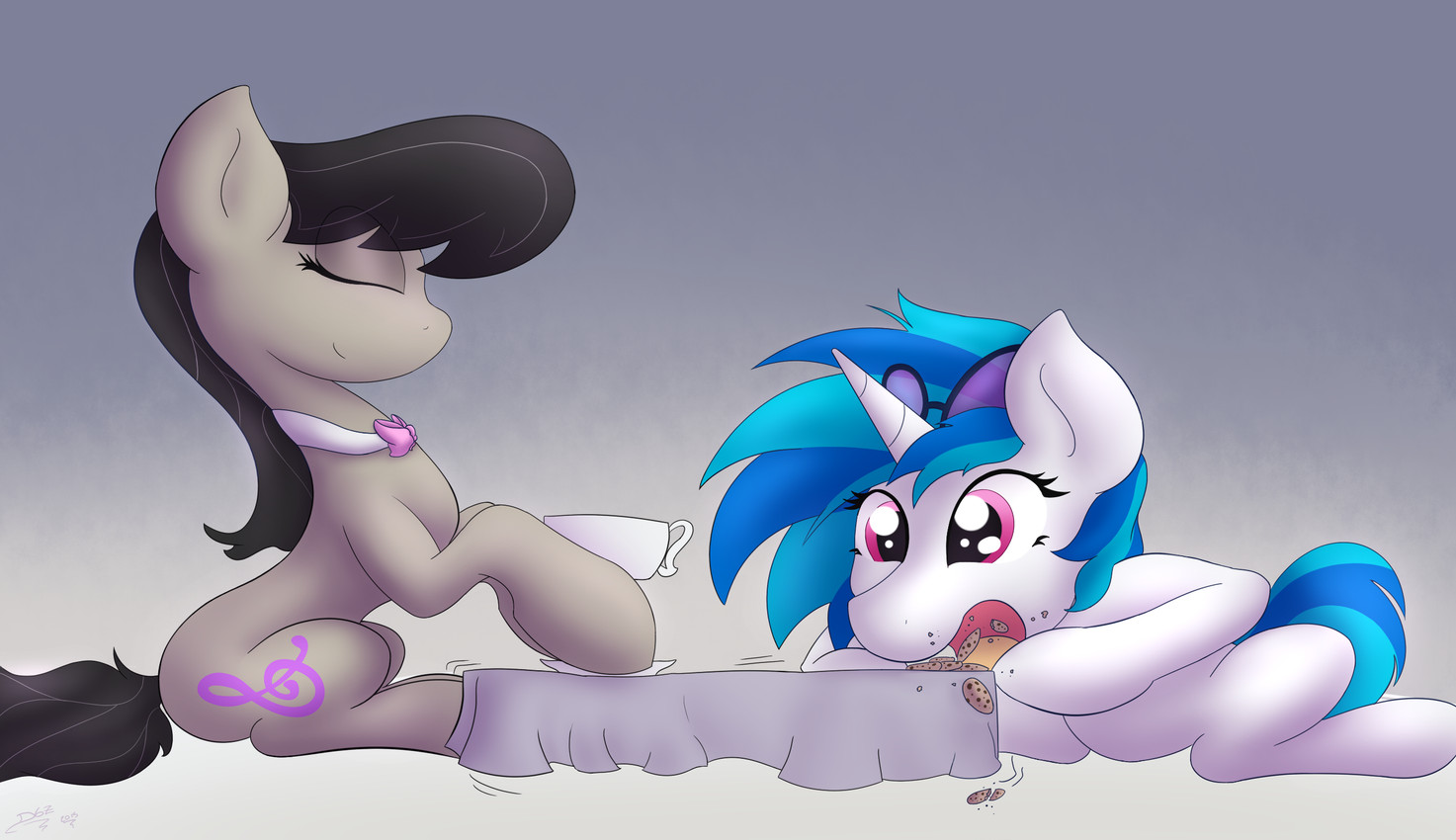 octavia and vinyl scratch (friendship is magic and etc) created by dsixzey
