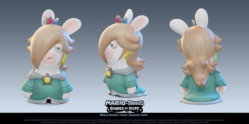 rabbid rosalina (mario plus rabbids sparks of hope and etc) created by miriam bonetti