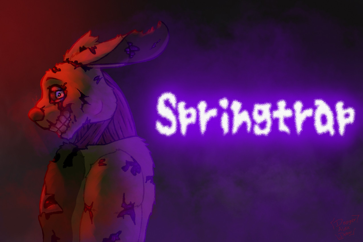 springtrap and william afton (five nights at freddy's 3 and etc) created by danger alex draw