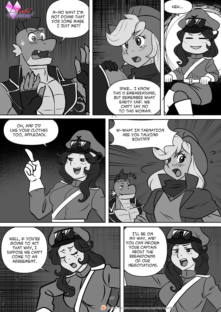 applejack and spike (friendship is magic and etc) created by pia-sama